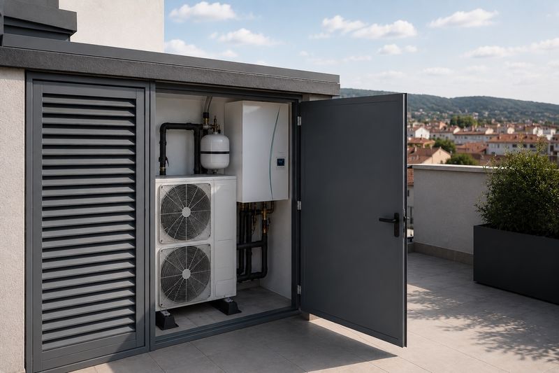 Aerotermia casa unifamiliar con suelo radiante Sabadell